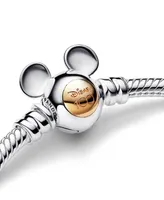 Pandora Moments Sterling Silver and 14K Gold-Plated Disney 100th Anniversary Snake Chain Bracelet