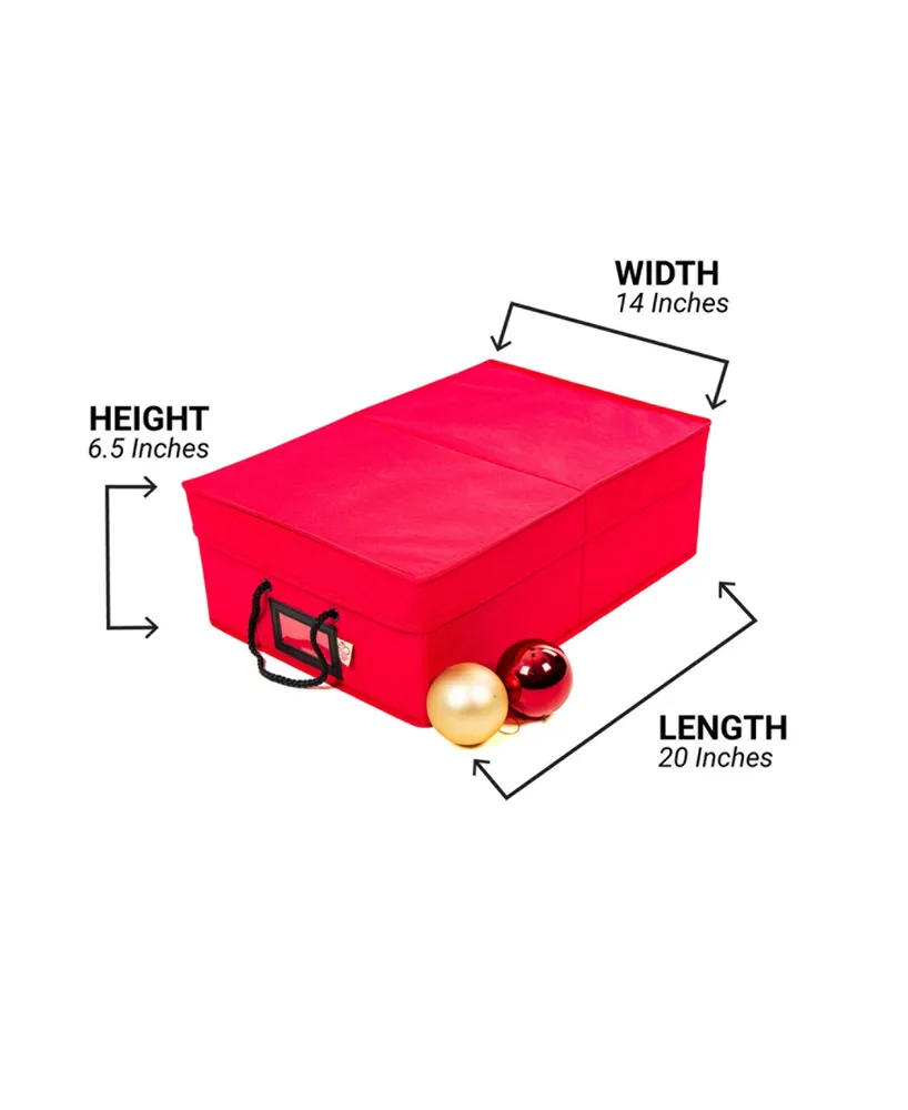Santa's Bag 2 Tray Christmas Ornament Storage Box with Dividers