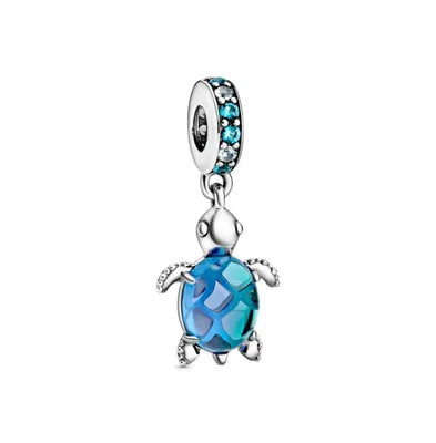 Pandora Crystals Murano Glass Sea Turtle Dangle Charm