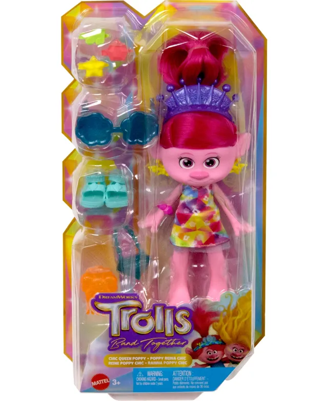 Trolls DreamWorks Band Together Chic Queen Poppy Fashion Doll, 10+ Styling  Accessories - Multi