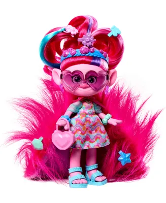 Trolls DreamWorks Band Together Hairsational Reveals Queen Poppy Doll 10+ Accessories - Multi