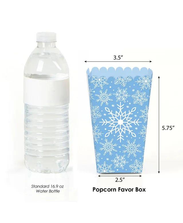 Blue Snowflakes - Winter Holiday Party Favor Boxes - Set of 12