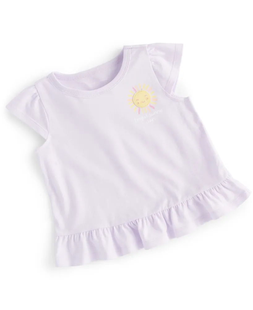 First Impressions Baby Girls Sunshine Ruffle T Shirt, Created for Macy's