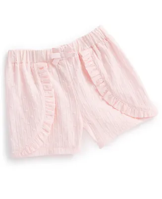 First Impressions Baby Girls Swiss Dot Woven Cotton Ruffled Shorts, Created for Macy's