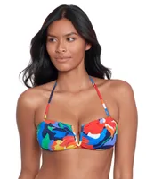 Lauren Ralph Lauren Women's Printed V-Wire Bandeau Bikini Top