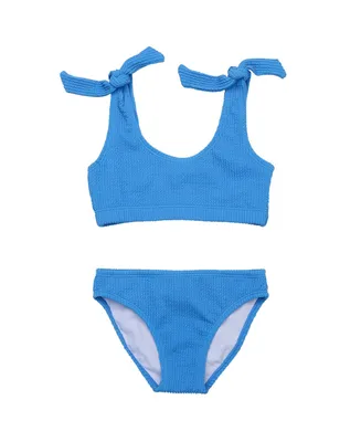 Toddler, Child Girls Marine Blue Crop Bikini