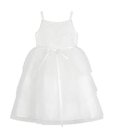 Us Angels Little Girls Sleeveless Sparkle Mesh and Tulle Dress