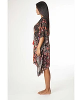 La Moda Clothing Women's Short Kaftan Cover Up Dress