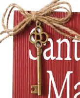 National Tree Company 10" Santa's Key Door Sign