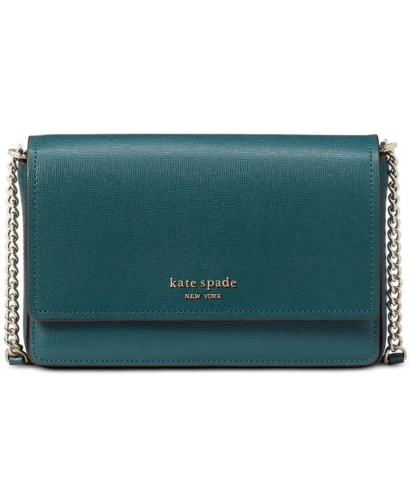 kate spade new york Morgan Saffiano Leather Flap Chain Wallet - Macy's