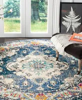 Safavieh Monaco MNC243 Navy and Light Blue 9' x 9' Round Area Rug