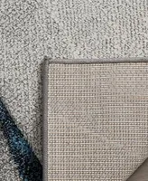 Safavieh Hollywood HLW710 Grey and Teal 2'3" x 12' Sisal Weave Runner Area Rug