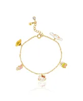 Sanrio Hello Kitty and Friends Charm Bracelet Cinnamoroll, Pompompurin, My Melody, Keroppi, Authentic Officially Licensed