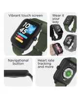 24/7 Evo Unisex Olive Silicone Strap Smartwatch 37.5mm