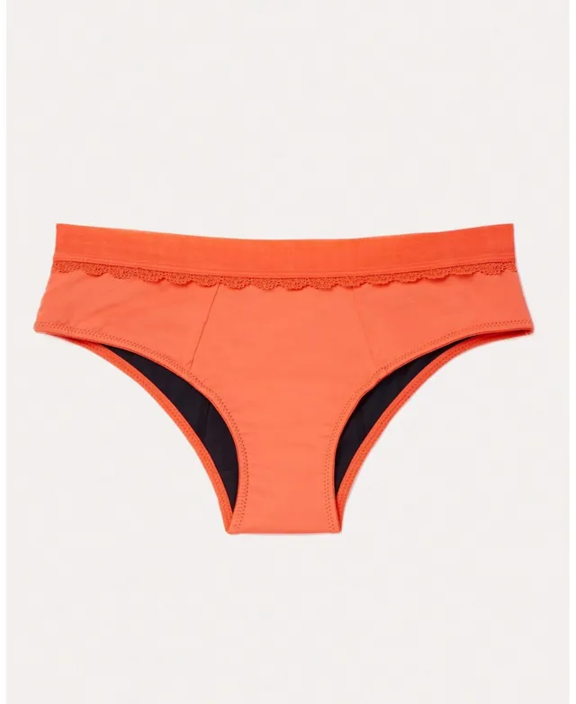 Amelia High Waisted Dark Orange Plus Period Panties, 4X