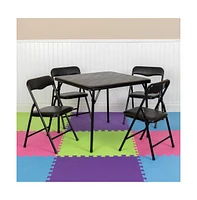 Emma+Oliver Kids 5 Piece Folding Table And Chair Set - Activity