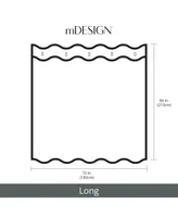 mDesign Cotton Waffle Knit Shower Curtain, Spa Quality - 72" x 84" - White