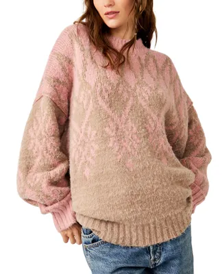 Free People Women's Fireside Fair Isle Tunic Sweater