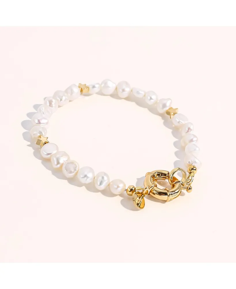 Joey Baby 18K Gold Plated Freshwater Pearl with Star and Pearl Twinkie