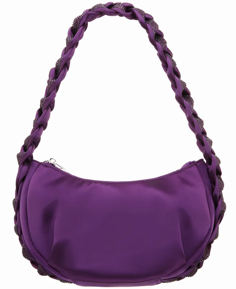 Nina Braided Crystal Hobo Bag