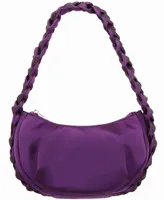 Nina Braided Crystal Hobo Bag