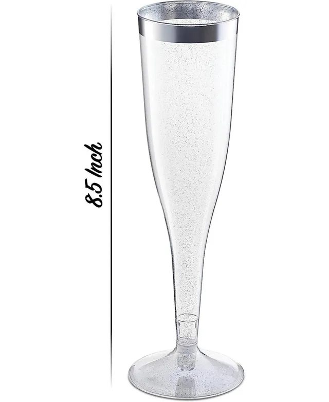 Chateau Glasses 36 Pack Plastic Stemless Champagne Flutes, 9 oz