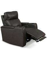 Greymel 37" Zero Gravity Leather Chair with Power Headrest, Created for Macy's