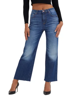 Guess Women's High-Rise Wide-Leg Ankle Jeans