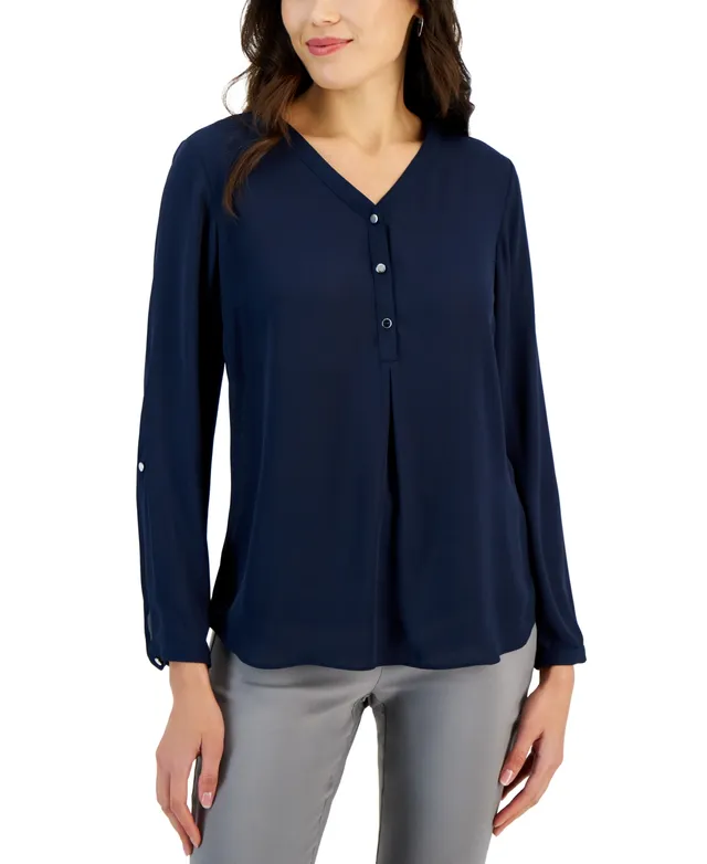 Jm Collection Plus Short-Sleeve Top, Created for Macy's