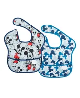 Bumkins Mickey Mouse SuperBibs Lightweight Bibs, Pack of 2