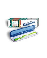 Pursonic 100% Eco-friendly Cedarwood Toothbrushes (6 Pack) & Portable Uv Toothbrush Sanitizer