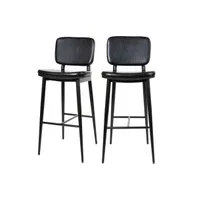 Regency Barstools Contemporary Metal Frame Stools With Integrated Footrest - Set Of 2