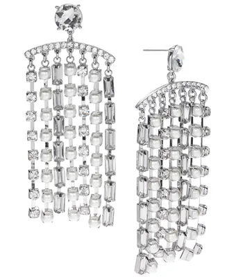 I.n.c. International Concepts Crystal & Imitation Pearl Shaky Statement Earrings, Created for Macy's