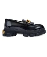 Gold Chain Leather Women's Loafer By Urbn Kicks