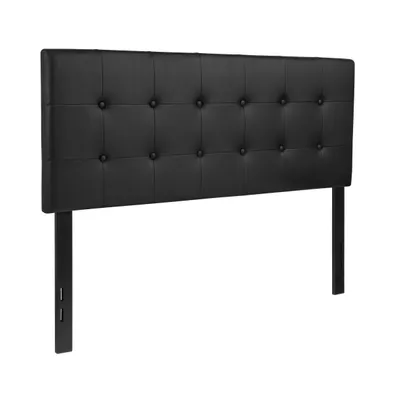 Button Tufted Full Upholstered Headboard