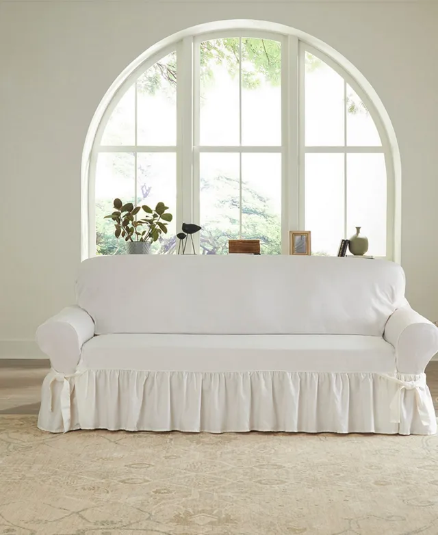 Sure Fit Essential Twill 1 Piece Sofa Slipcover