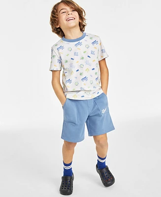 Levi's Toddler and Little Boys Badges T-shirt Shorts Set