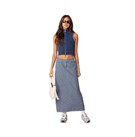 Women's Railroad denim maxi skirt