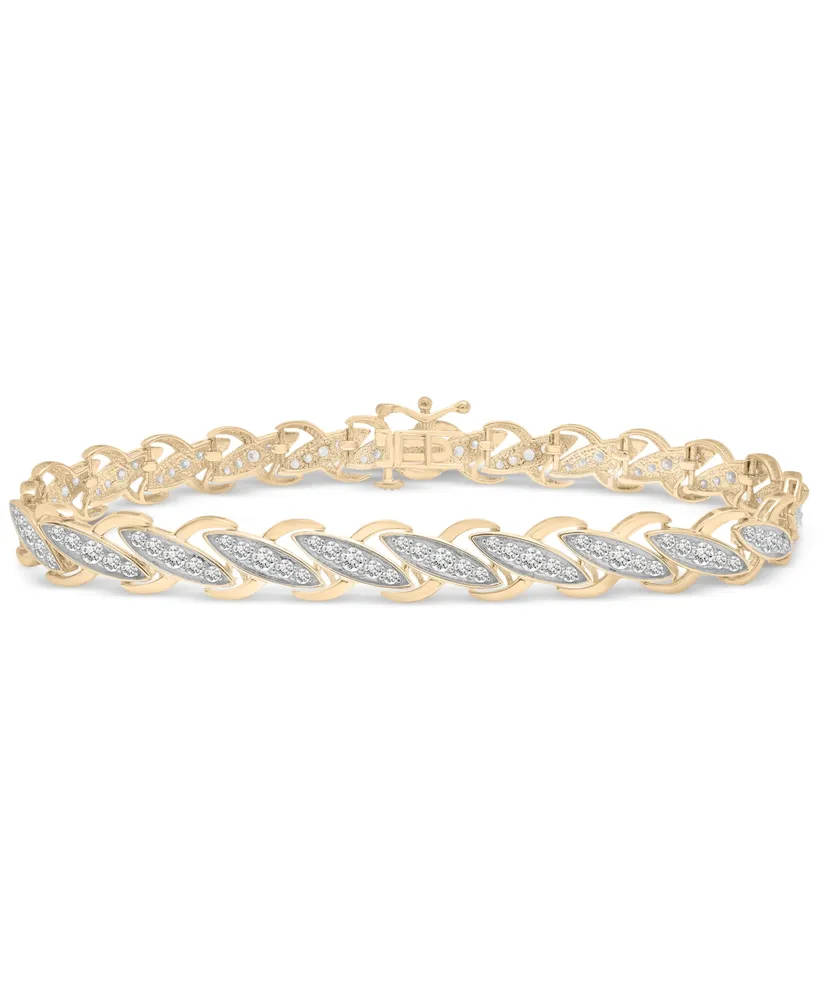 Diamond Diagonal Tennis Bracelet (2 ct. t.w.) in 10k Gold, Created for Macy's