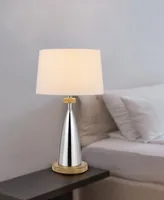 31" Height Metal Table Lamp with Wood Accents