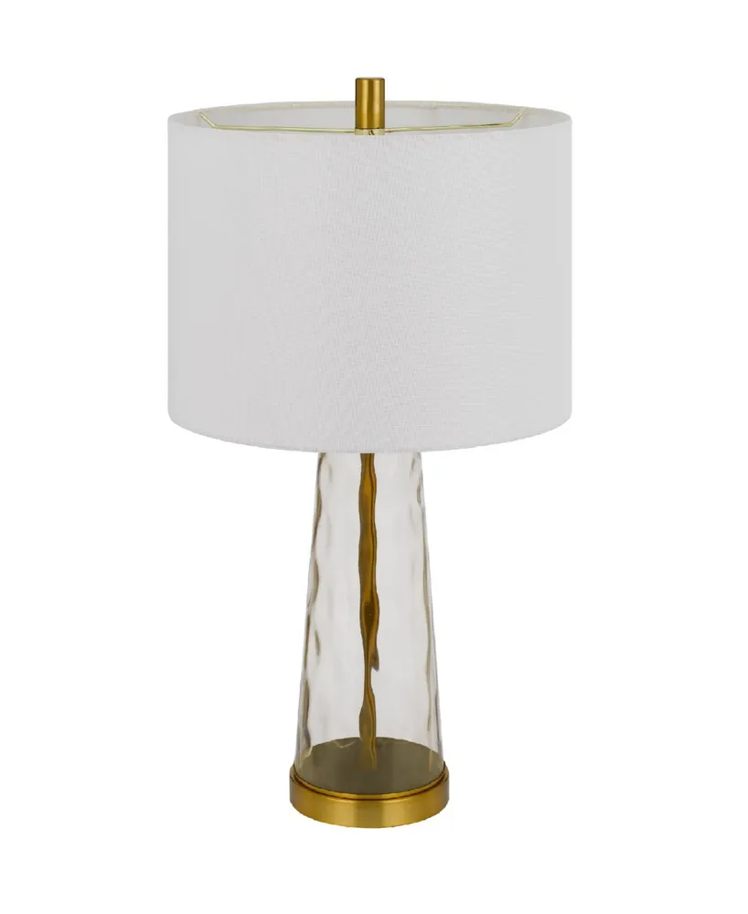 26" Height Metal and Glass Table Lamp Set