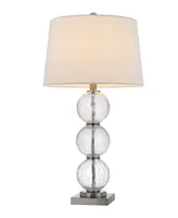 29" Height Clear Crackle Table Lamp Set