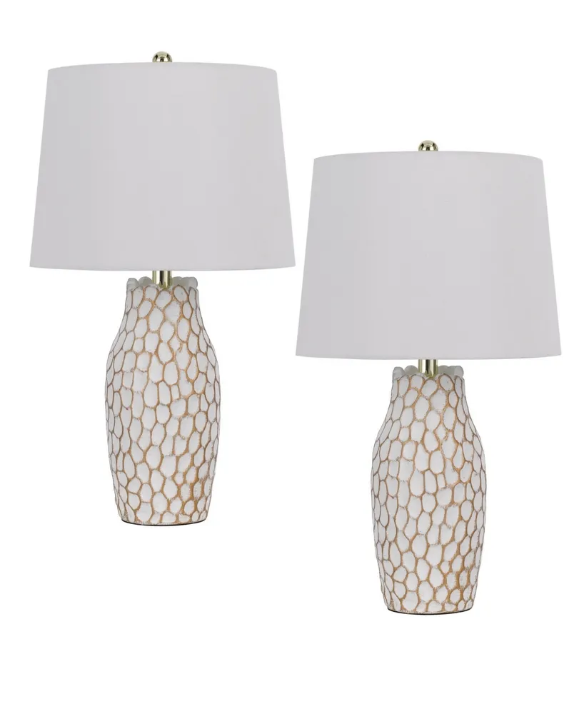 22.5" Height Finish Ceramic Table Lamp Set