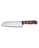 Victorinox Stainless Steel 6.7" Santoku Knife with Wood Handle