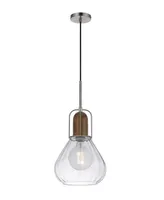 Rochelle 22" Height Metal and Wood Pendant