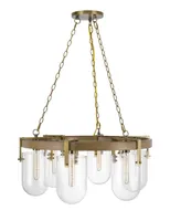 Stovall 6 Light 14" Height Metal Chandelier