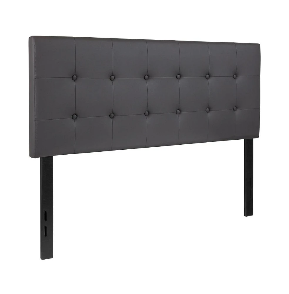 Button Tufted Full Upholstered Headboard