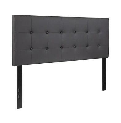 Button Tufted Full Upholstered Headboard