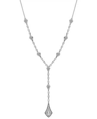 Wrapped Love Diamond Multi Cluster Lariat Necklace (1 ct. t.w.) 14k Gold or white Gold, 15" + 2" extender, Created for Macy's