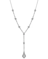 Wrapped Love Diamond Multi Cluster Lariat Necklace (1 ct. t.w.) 14k Gold or white Gold, 15" + 2" extender, Created for Macy's